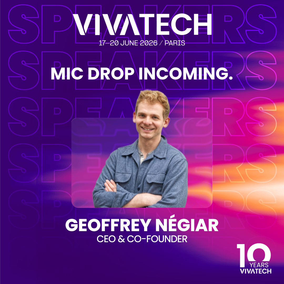 Geoffrey Négiar, CEO & Co-Founder, speaking at VivaTech 2026